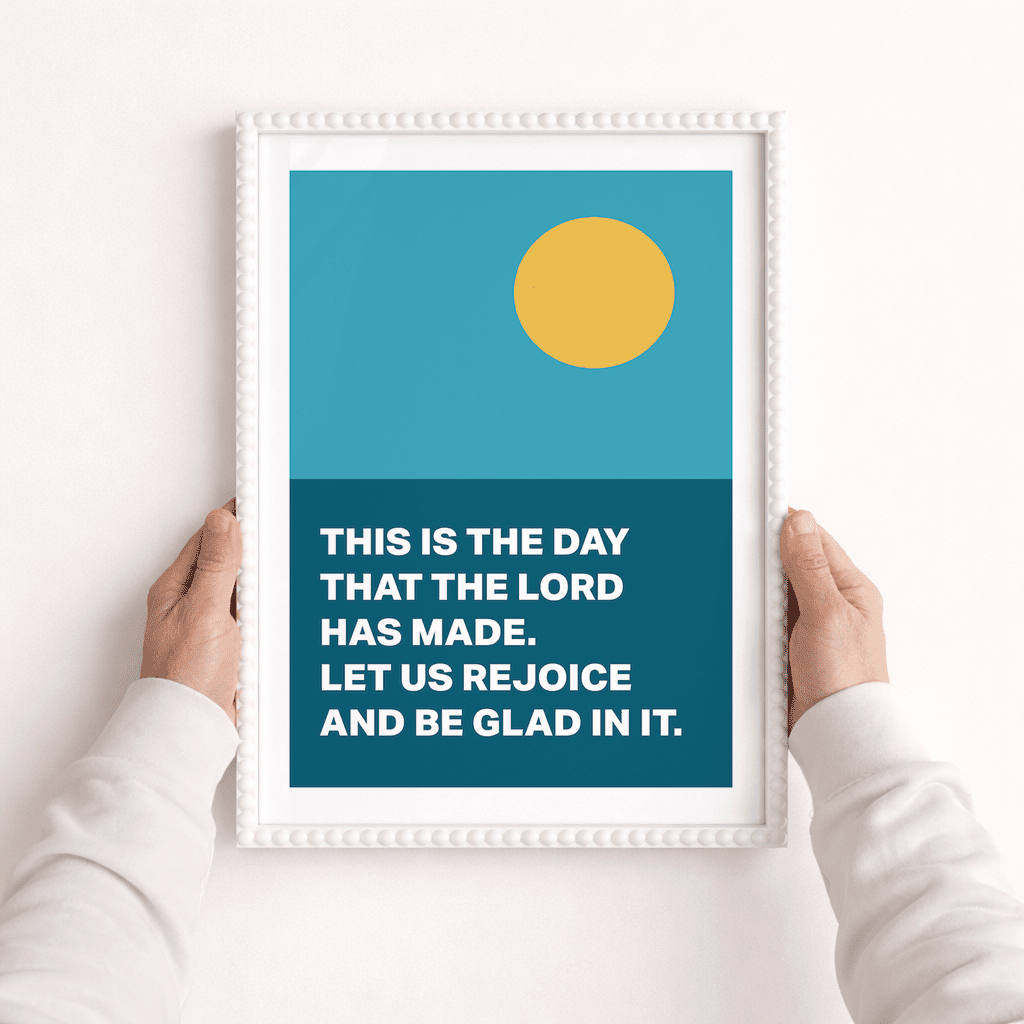 This is the day that the Lord has made A3 framed poster - The Christian Poster Company