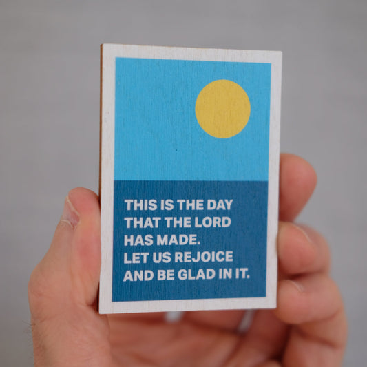 Modern Christian magnet sun sea Psalm 118:24 "this is the day"