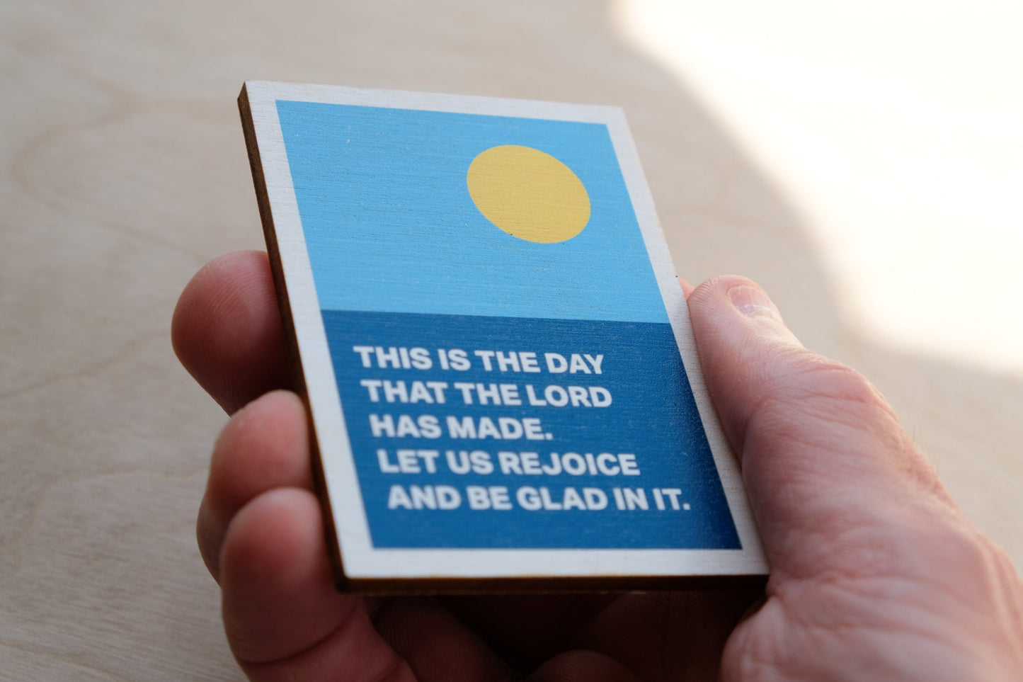 Modern Christian magnet sun sea Psalm 118:24 "this is the day"