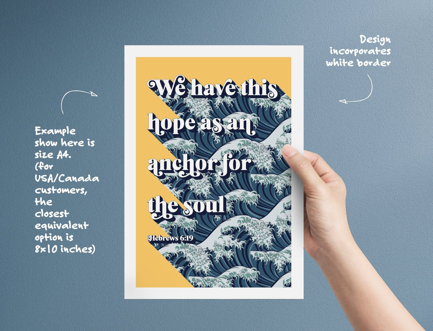 We have this hope as an anchor for the soul. Hebrews 6 verse 19 poster. - The Christian Poster Company