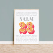 Welsh language Christian poster. Psalm 23 poster, The lord is my shepherd.Yr ARGLWYDD ydy fy mugail. - The Christian Poster Company
