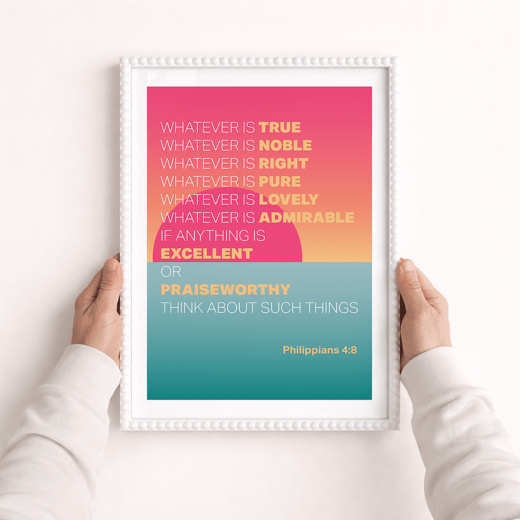Whatever is true A3 framed poster - The Christian Poster Company