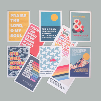 WHOLESALE PACK of 80 Christian postcards. Mixed designs. - The Christian Poster Company