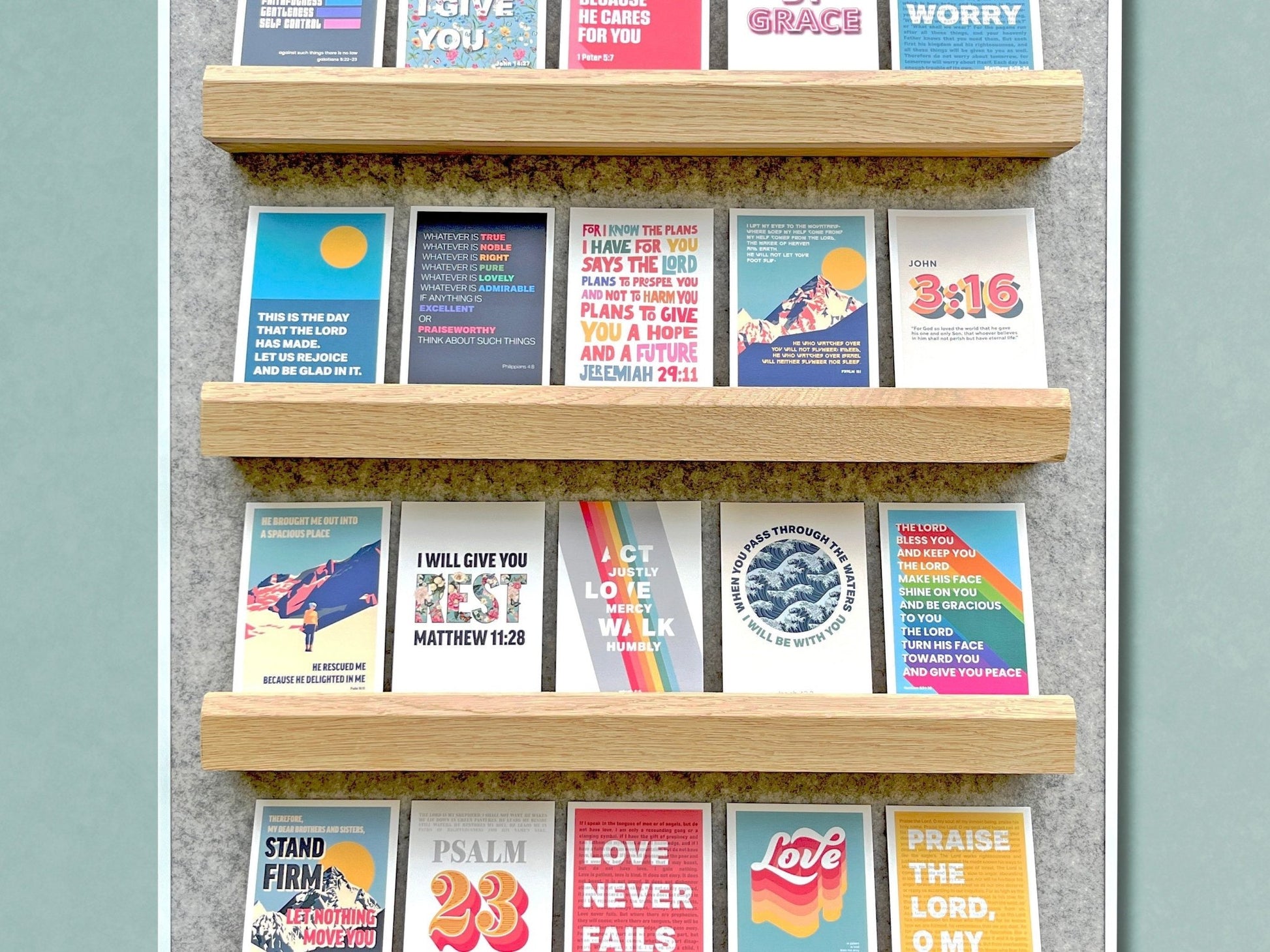WHOLESALE PACK of 80 Christian postcards. Mixed designs. - The Christian Poster Company