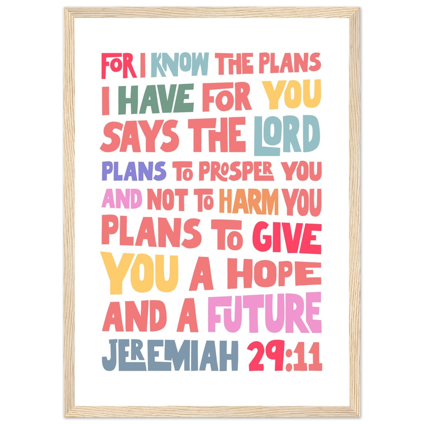 Wooden Framed Poster. Choose your design and frame colour. - The Christian Poster Company