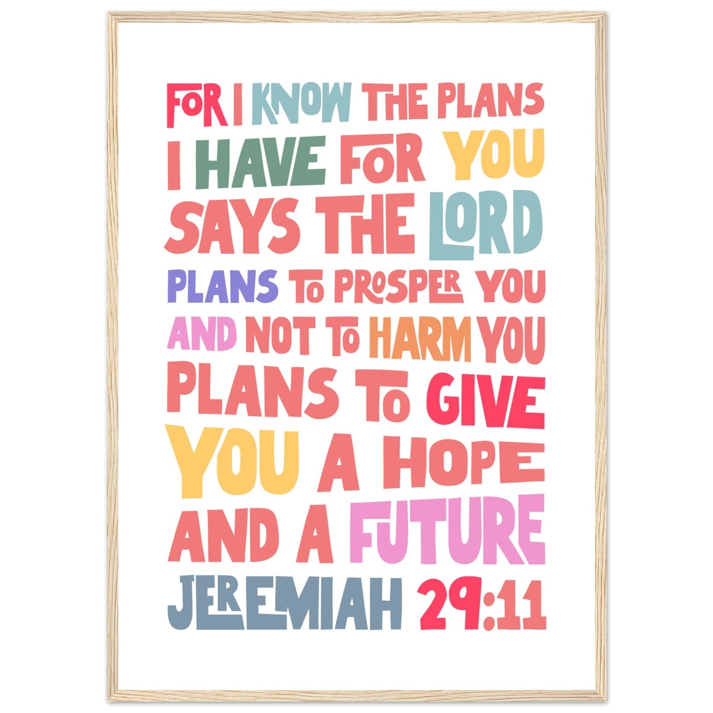 Wooden Framed Poster. Choose your design and frame colour. - The Christian Poster Company