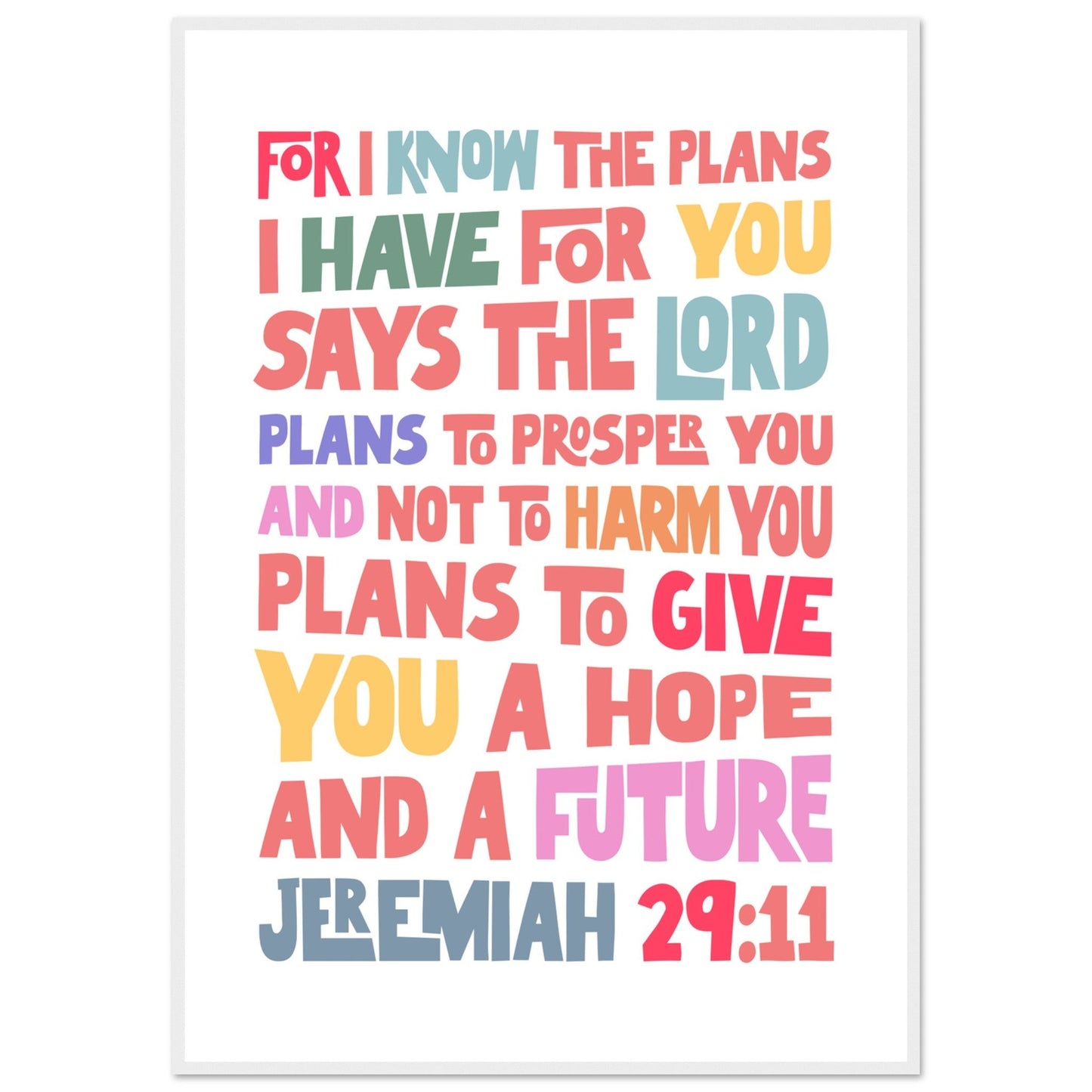 Wooden Framed Poster. Choose your design and frame colour. - The Christian Poster Company