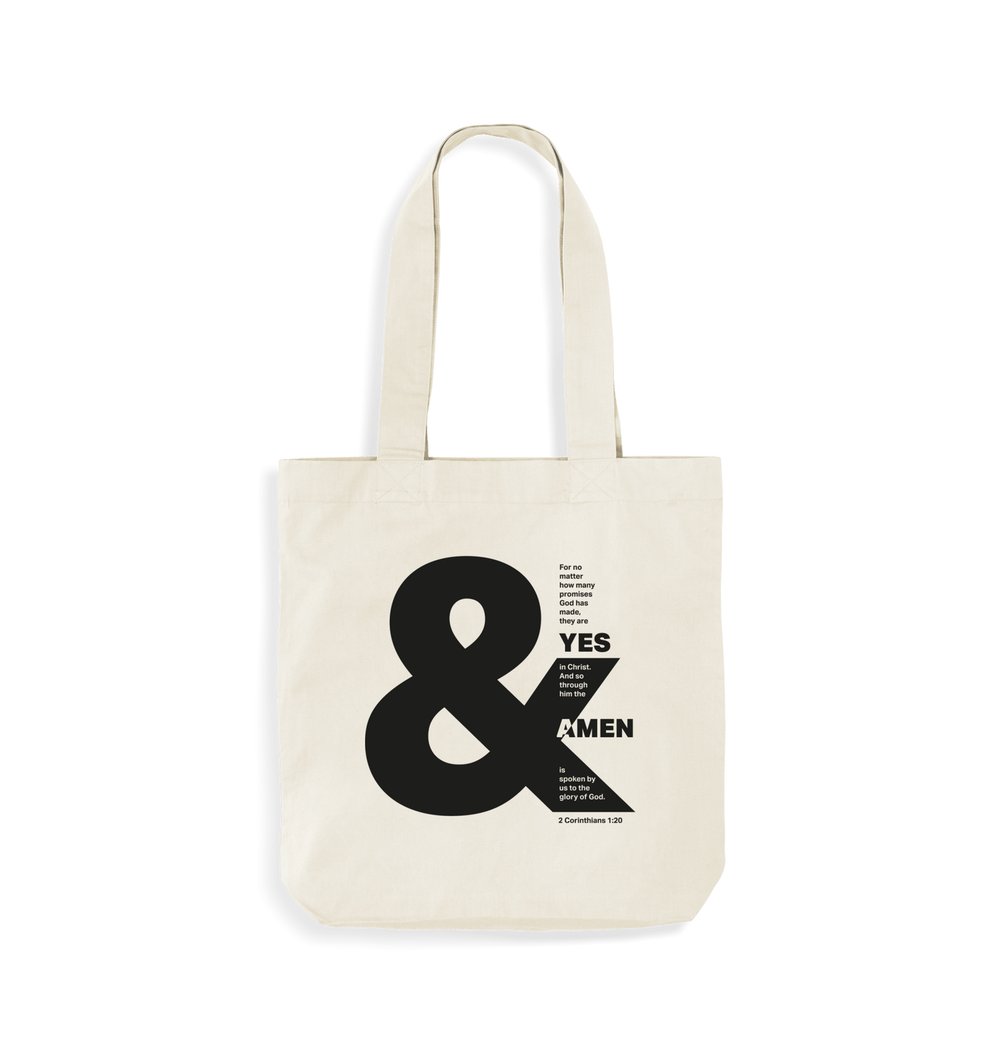 Yes and Amen tote bag. Premium organic cotton - The Christian Poster Company