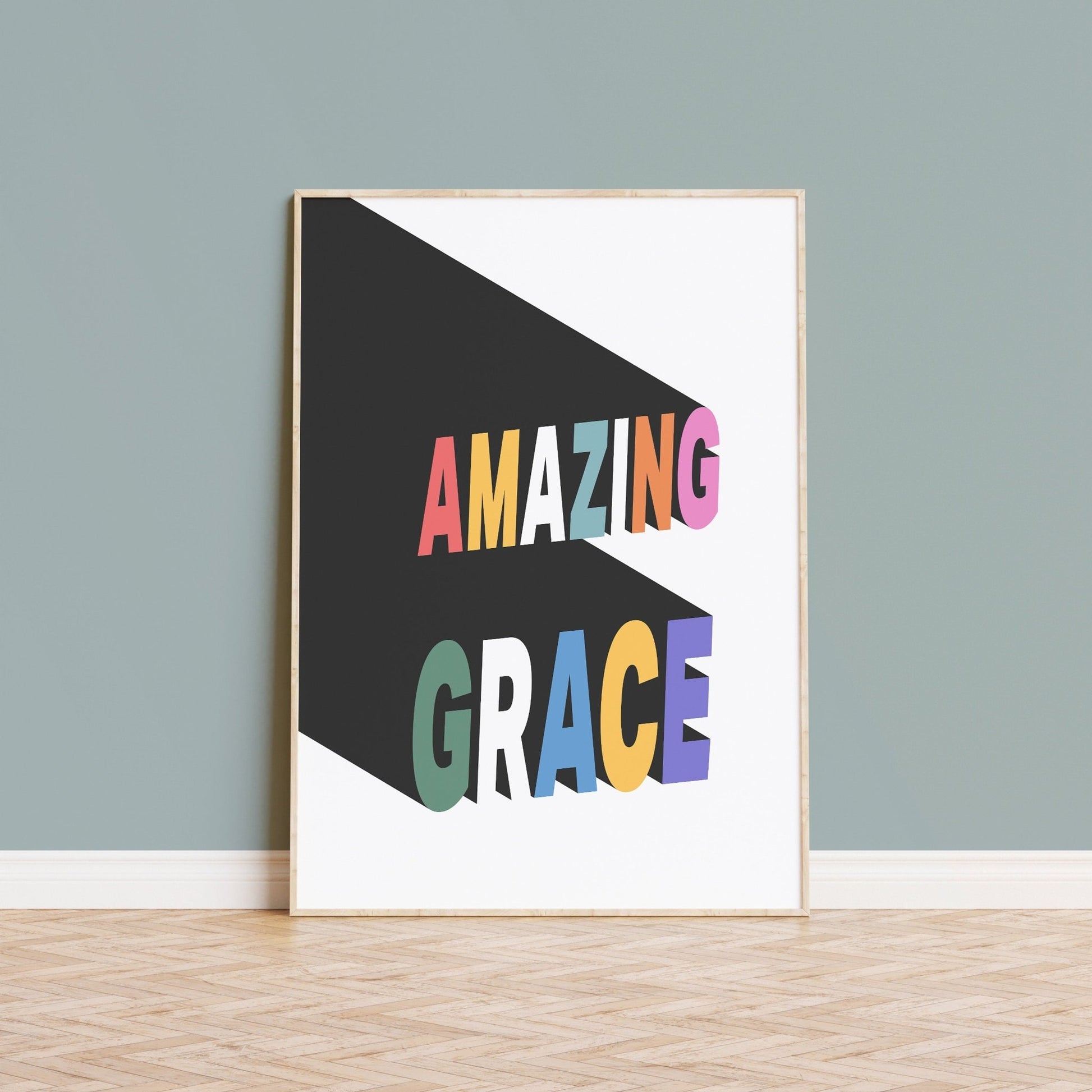 Amazing Grace poster. Wall art. - The Christian Poster Company