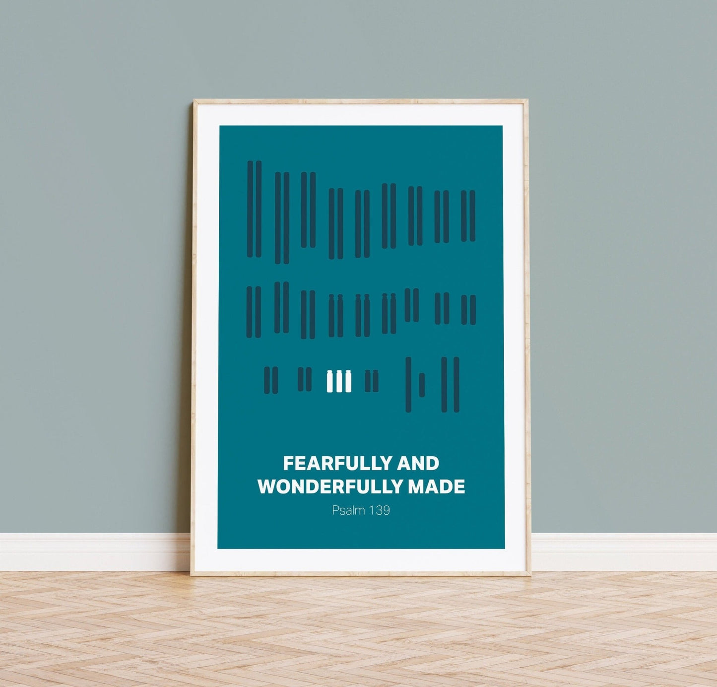 Chromosomal variations Psalm 139 poster | Fearfully and wonderfully made | Down syndrome | Trisomy 13 | DiGeorge syndrome and others. - The Christian Poster Company