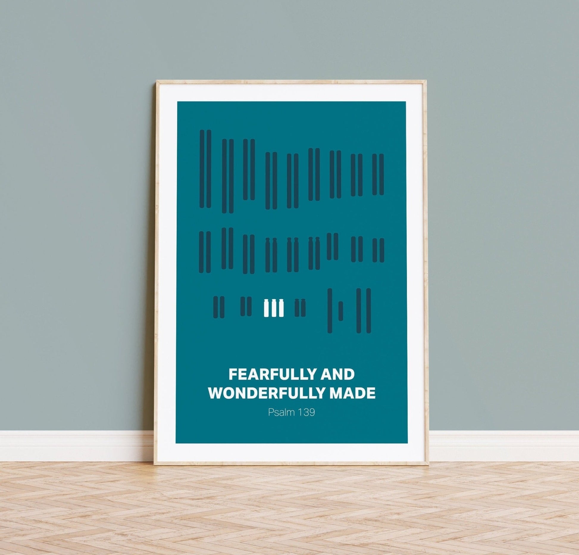 Chromosomal variations Psalm 139 poster | Fearfully and wonderfully made | Down syndrome | Trisomy 13 | DiGeorge syndrome and others. - The Christian Poster Company