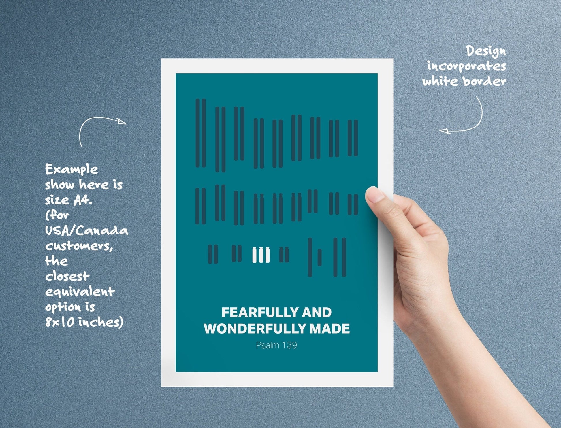 Chromosomal variations Psalm 139 poster | Fearfully and wonderfully made | Down syndrome | Trisomy 13 | DiGeorge syndrome and others. - The Christian Poster Company