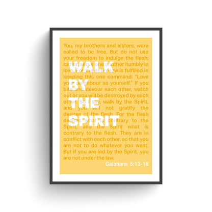 Galatians 5 poster. Walk by the Spirit. Christian wall decor. - The Christian Poster Company