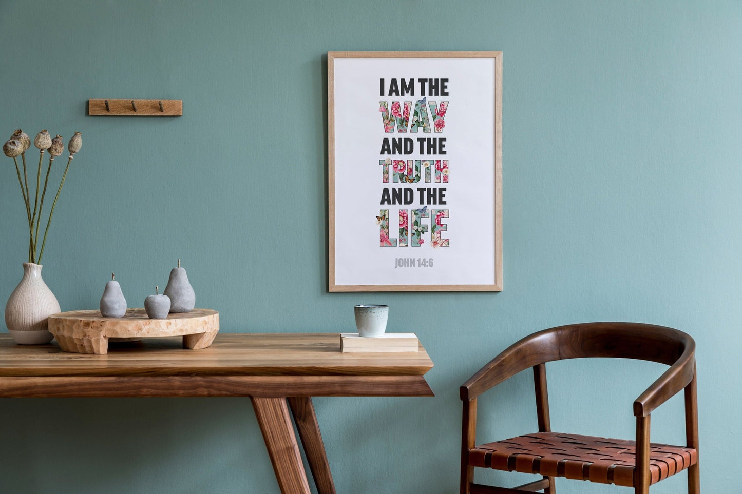 I am the way, and the truth and the life, John 14 verse 6, Christian poster, Bible Wall art - The Christian Poster Company
