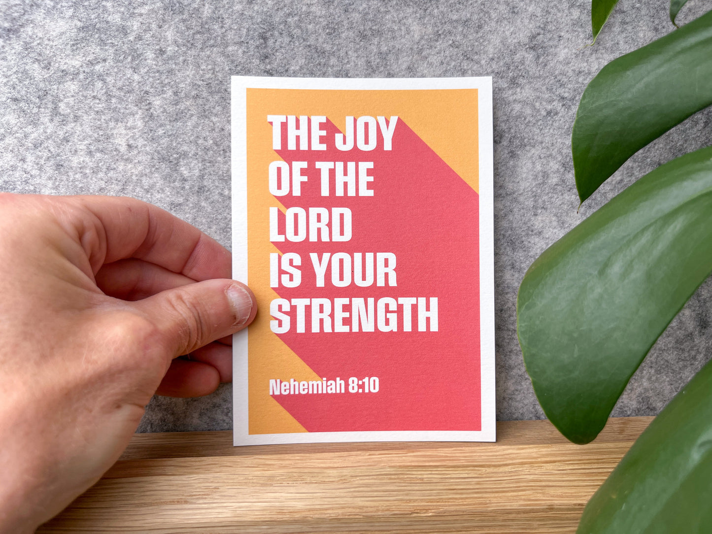 Set of postcards.  The Joy of the Lord is your strength. Nehemiah 8 verse 10