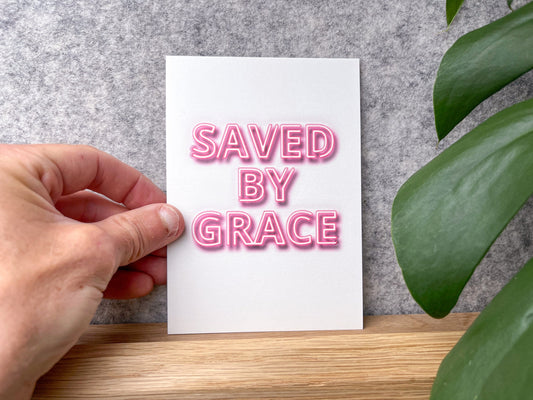 Set of Christian Postcards. SAVED BY GRACE