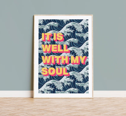 IT IS WELL Christian poster, It is well with my soul print, christian wall decor - The Christian Poster Company