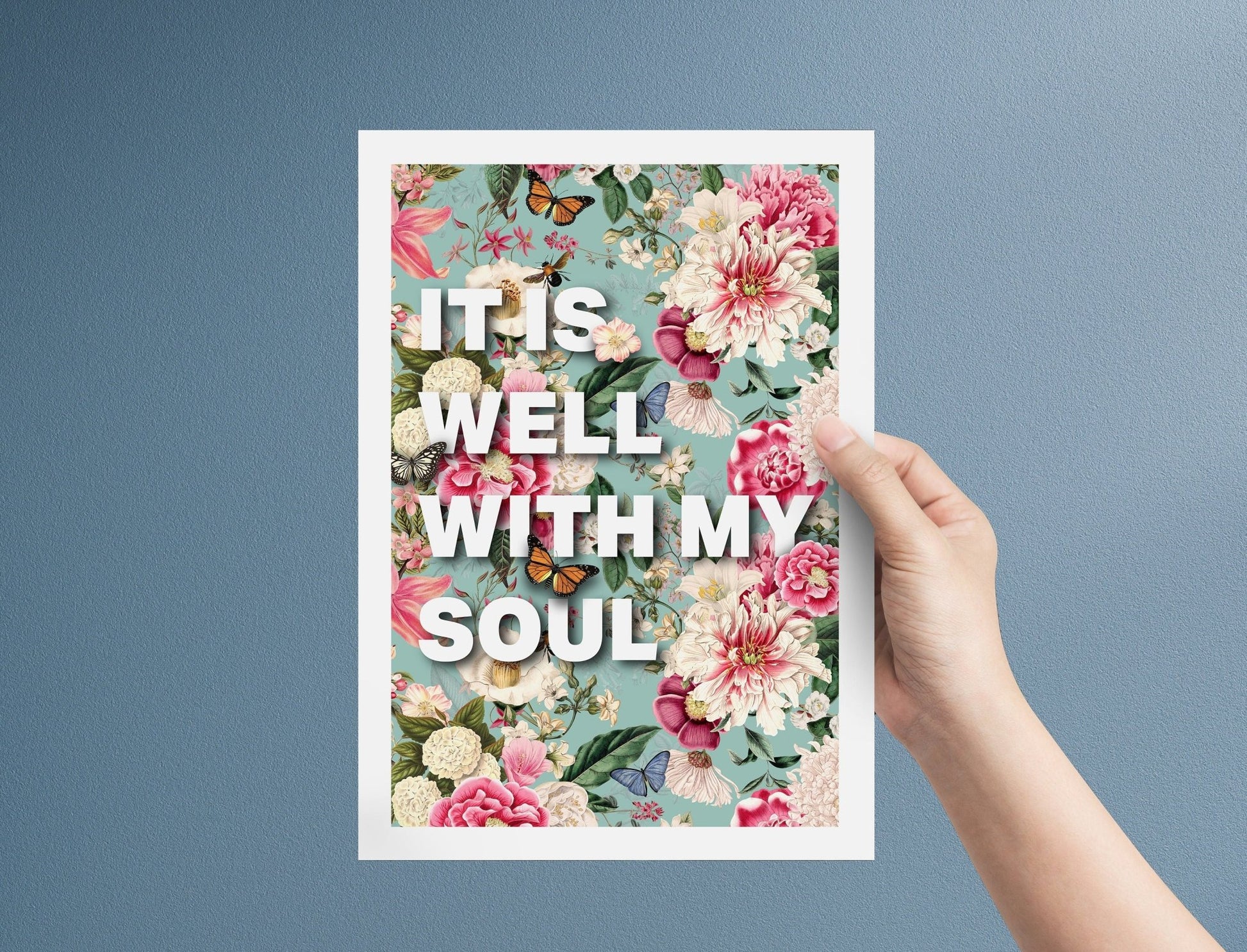 IT IS WELL Christian poster, It is well with my soul print, christian wall decor - The Christian Poster Company