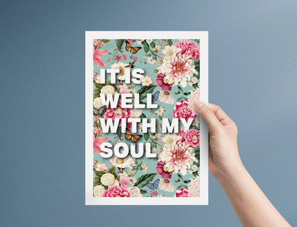 IT IS WELL Christian poster, It is well with my soul print, christian wall decor - The Christian Poster Company