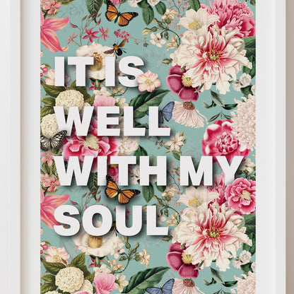 IT IS WELL Christian poster, It is well with my soul print, christian wall decor - The Christian Poster Company
