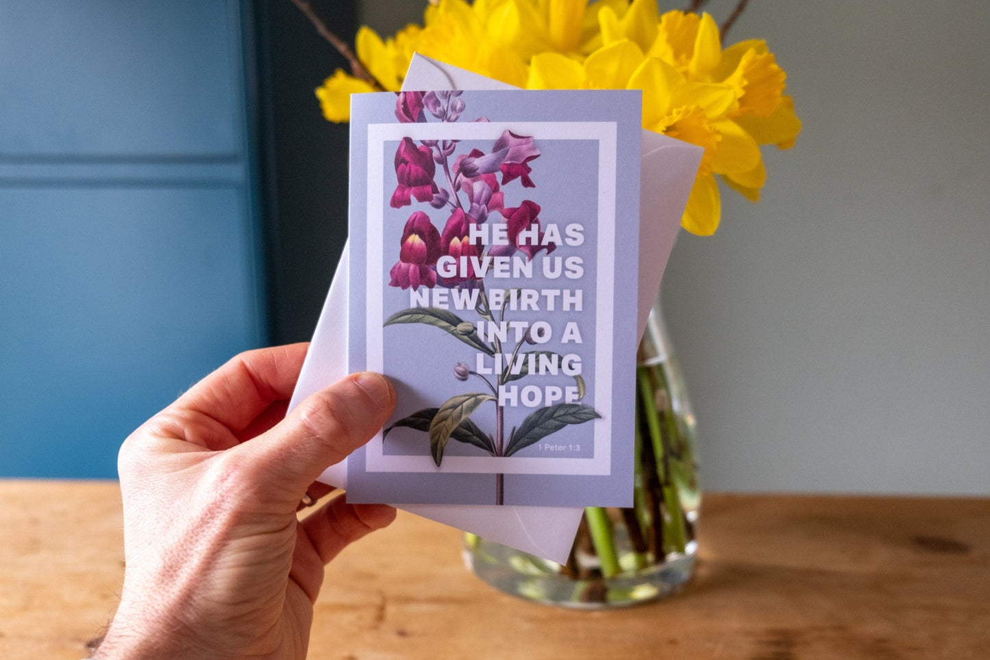 Pack of 5 Easter/Baptism Christian greetings cards with envelopes. - The Christian Poster Company