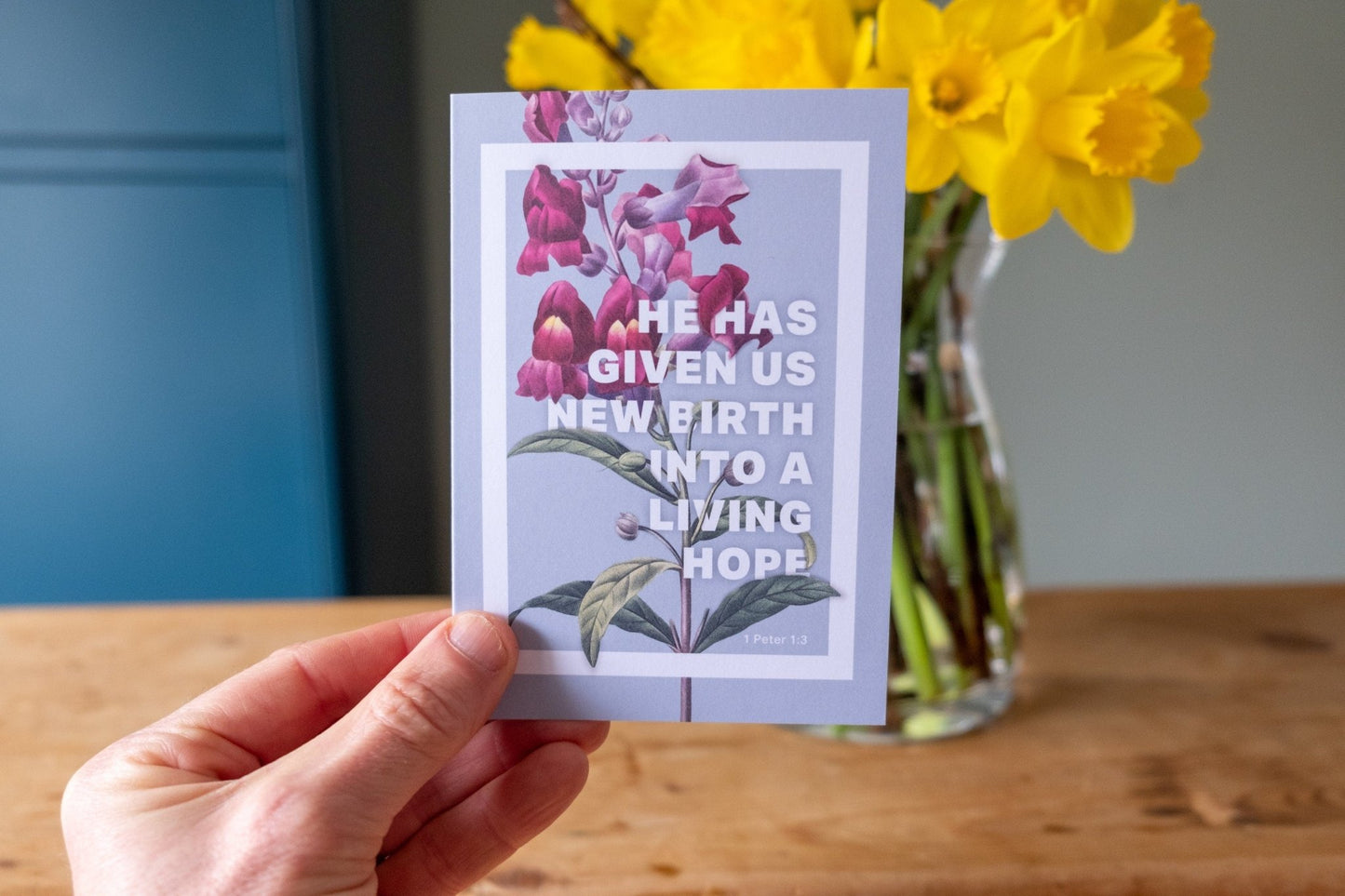 Pack of 5 Easter/Baptism Christian greetings cards with envelopes. - The Christian Poster Company
