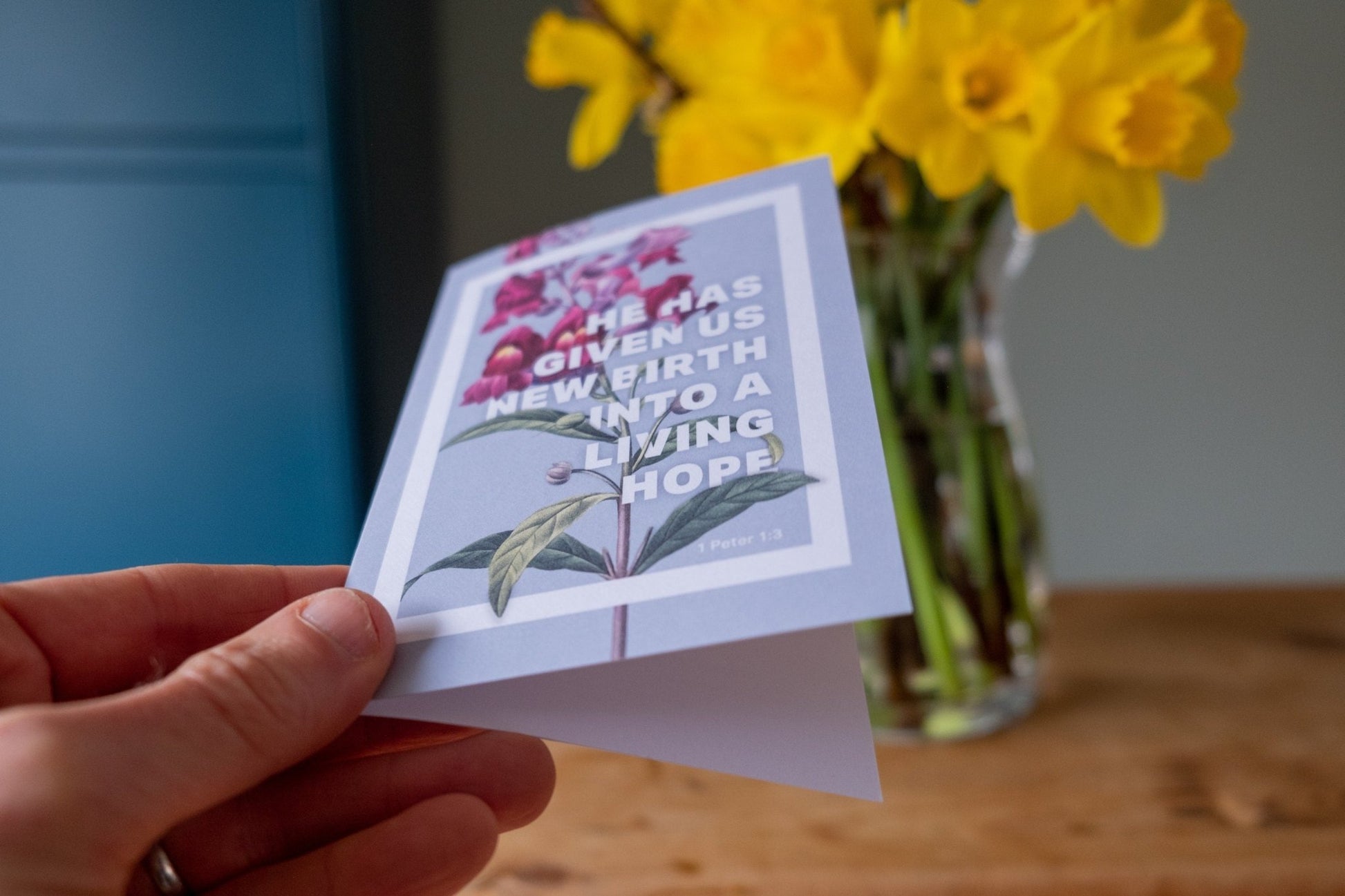 Pack of 5 Easter/Baptism Christian greetings cards with envelopes. - The Christian Poster Company
