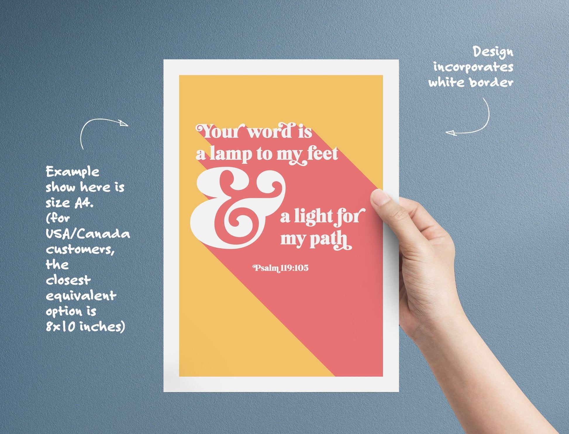 Psalm 119 poster, Your word is a lamp to my feet print. - The Christian Poster Company