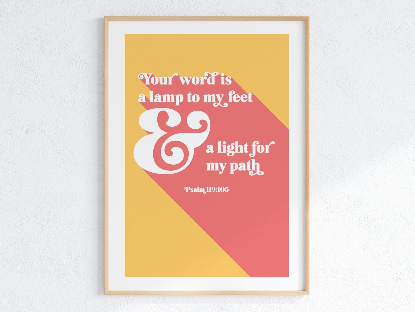 Psalm 119 poster, Your word is a lamp to my feet print. - The Christian Poster Company