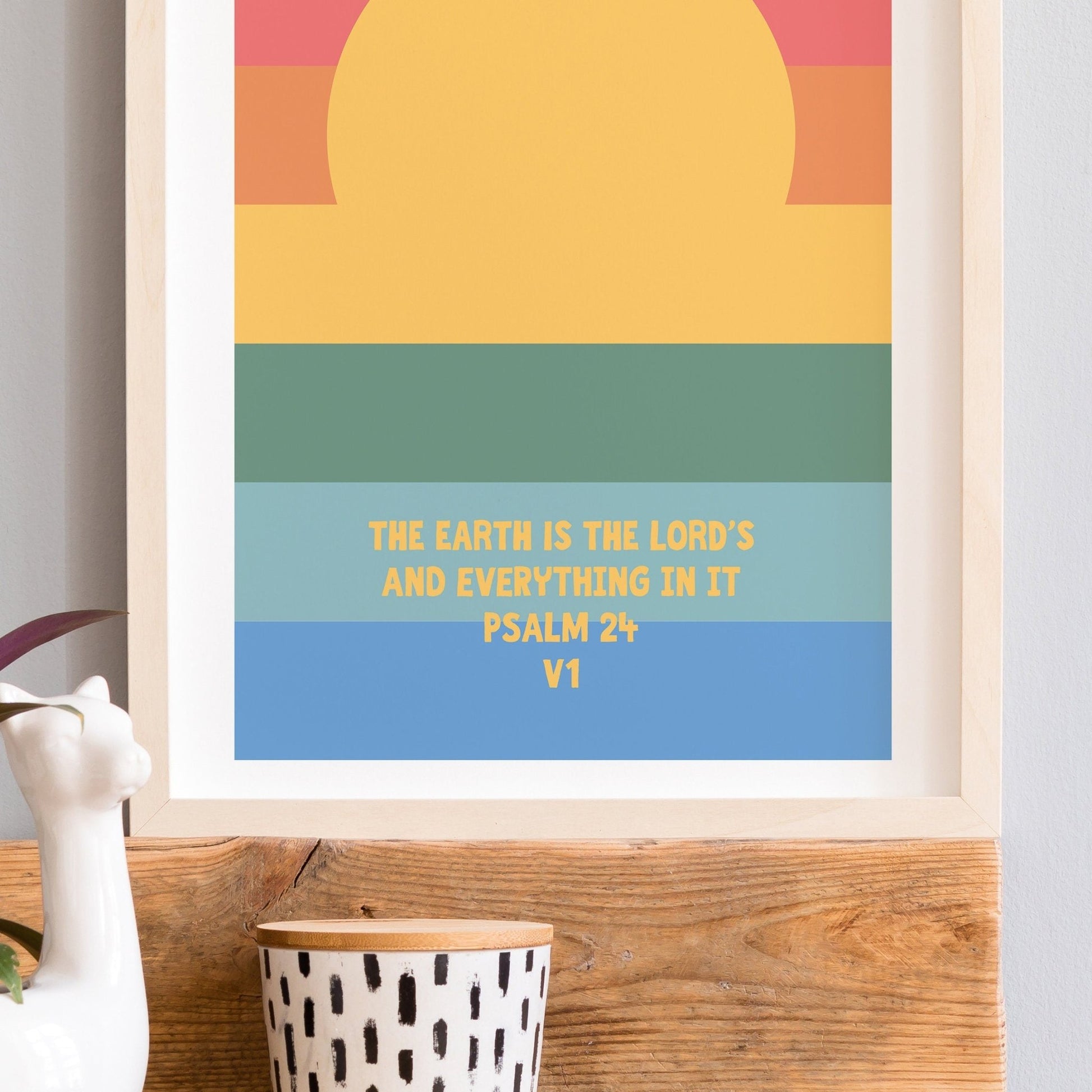 Psalm 24 verse 1 poster. The earth is the Lord's. - The Christian Poster Company