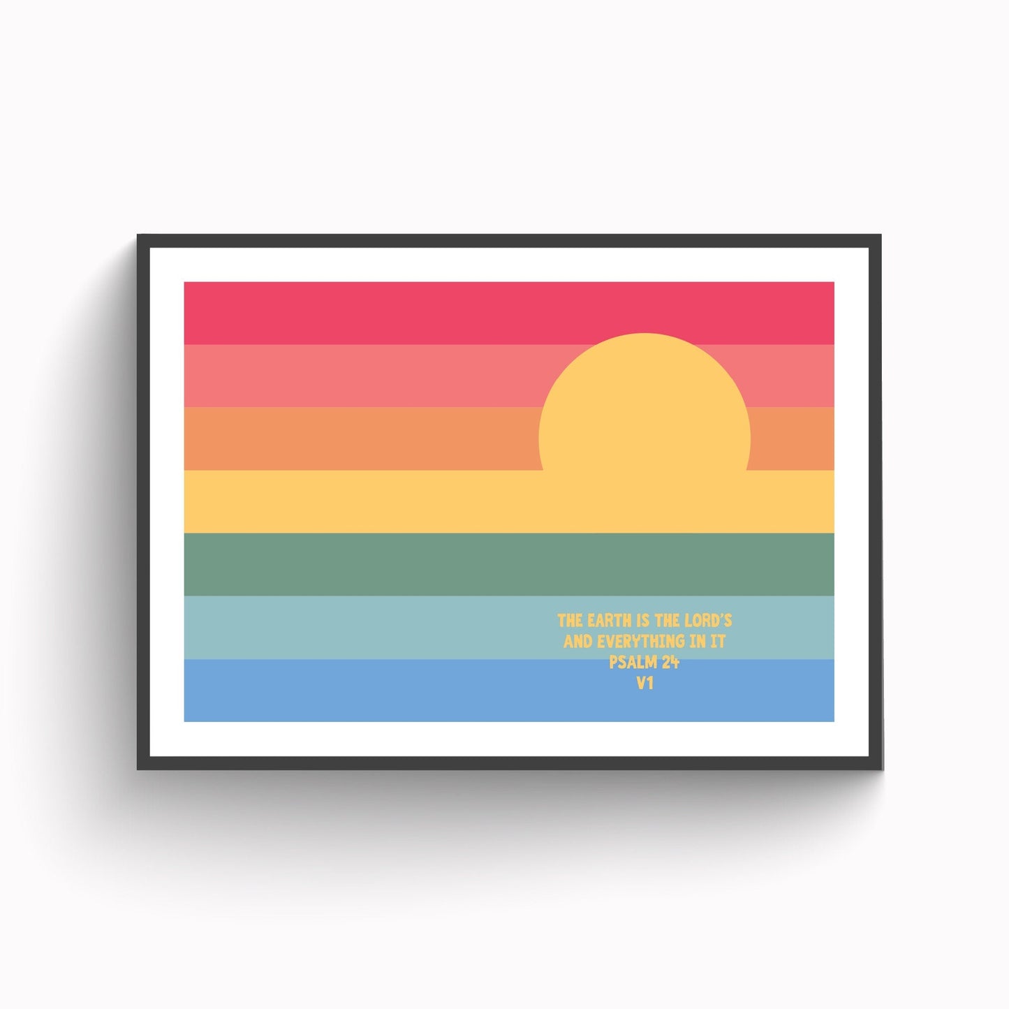 Psalm 24 verse 1 poster. The earth is the Lord's. - The Christian Poster Company