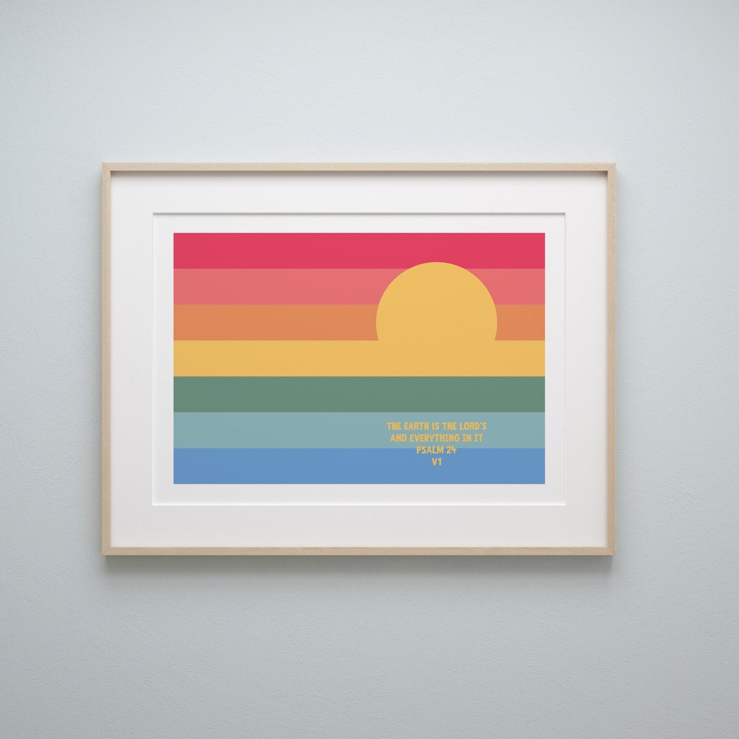 Psalm 24 verse 1 poster. The earth is the Lord's. - The Christian Poster Company