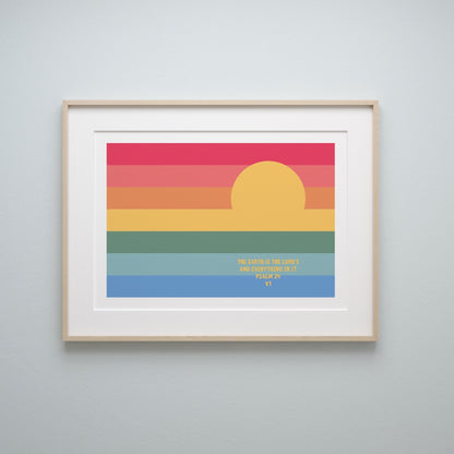 Psalm 24 verse 1 poster. The earth is the Lord's. - The Christian Poster Company