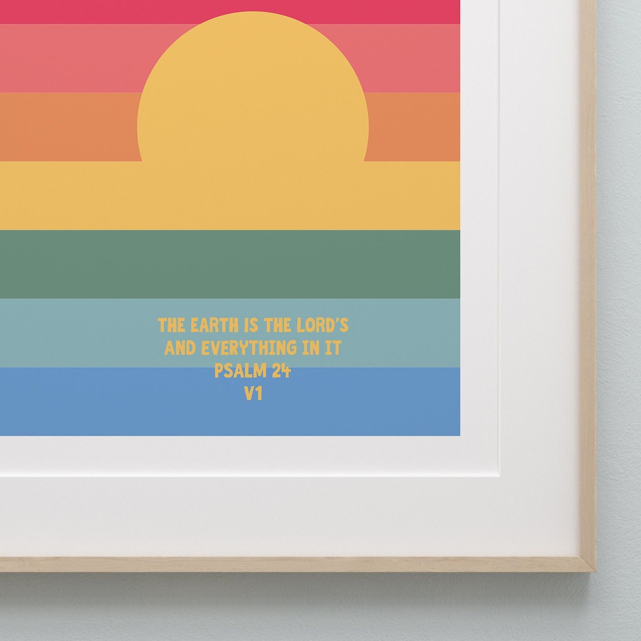 Psalm 24 verse 1 poster. The earth is the Lord's. - The Christian Poster Company