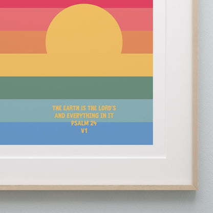 Psalm 24 verse 1 poster. The earth is the Lord's. - The Christian Poster Company