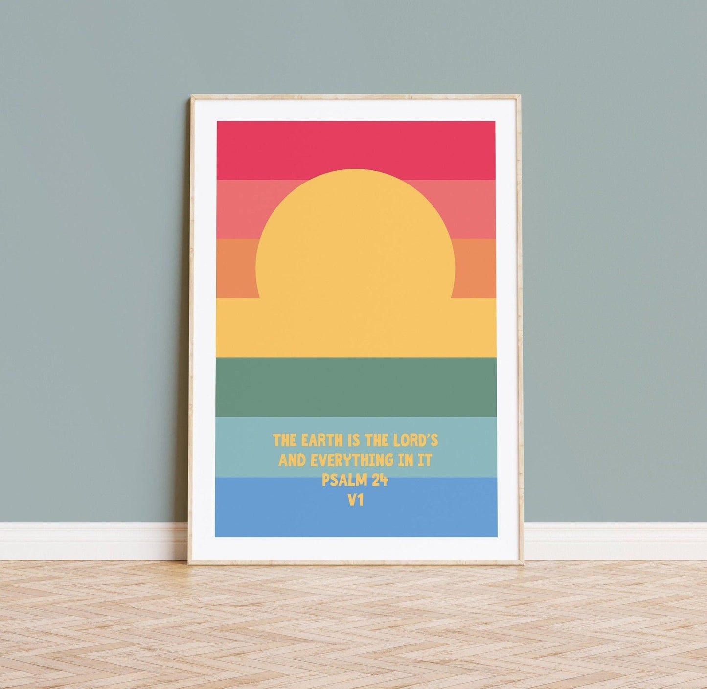 Psalm 24 verse 1 poster. The earth is the Lord's. - The Christian Poster Company