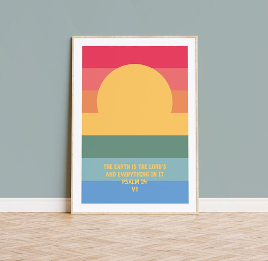 Psalm 24 verse 1 poster. The earth is the Lord's. - The Christian Poster Company