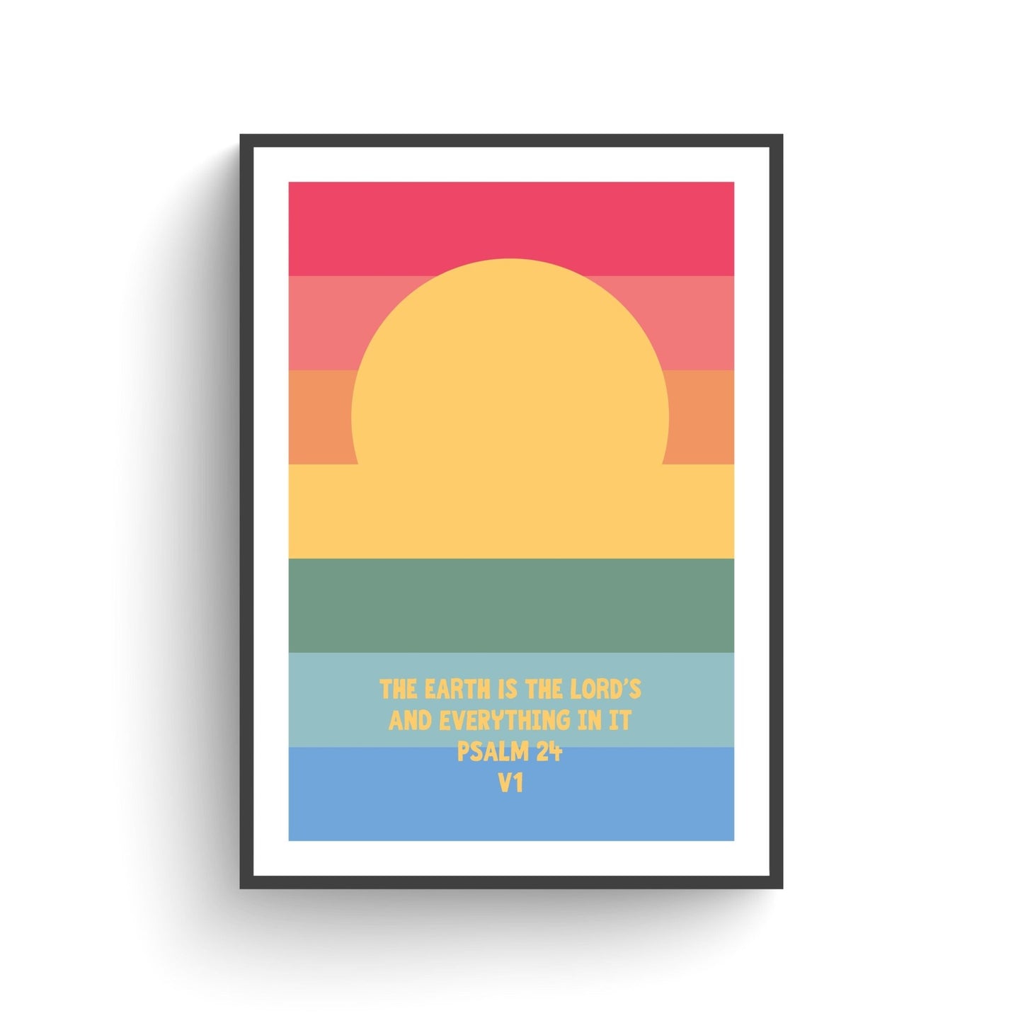 Psalm 24 verse 1 poster. The earth is the Lord's. - The Christian Poster Company