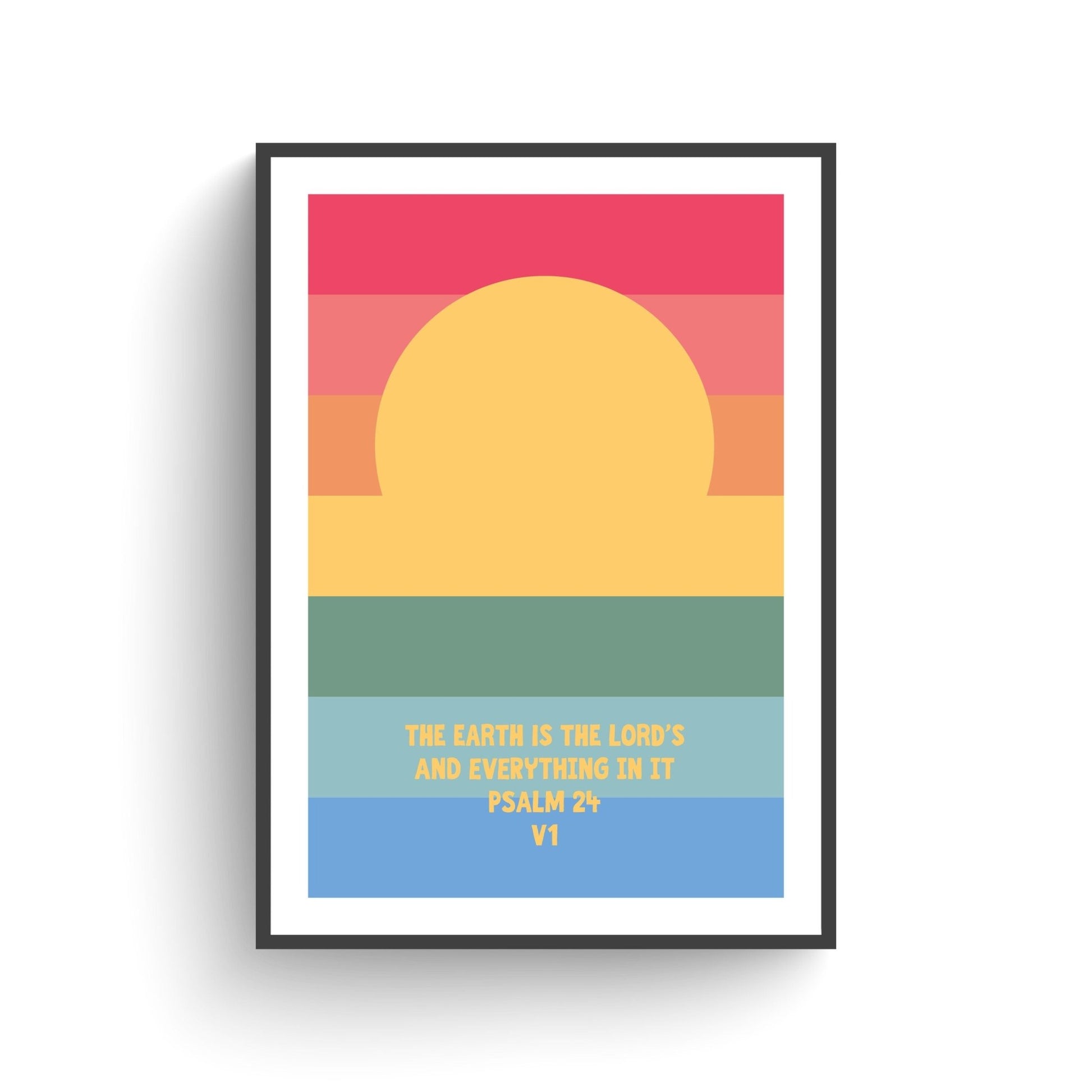 Psalm 24 verse 1 poster. The earth is the Lord's. - The Christian Poster Company
