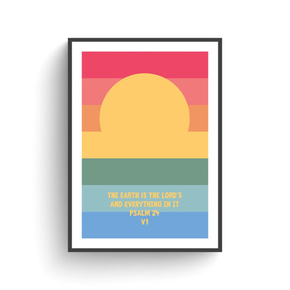 Psalm 24 verse 1 poster. The earth is the Lord's. - The Christian Poster Company