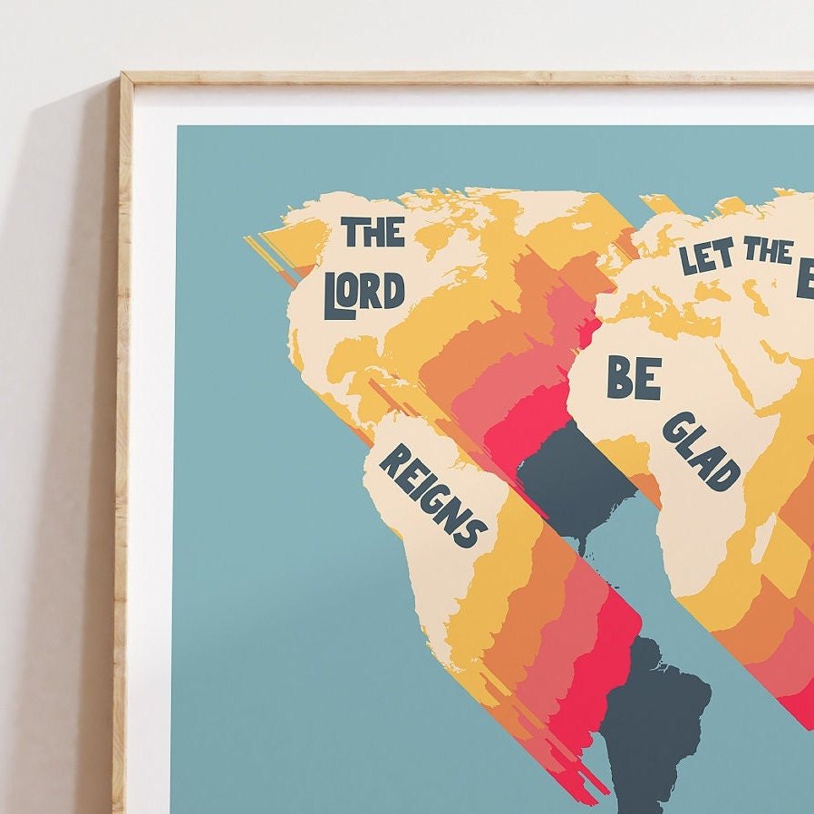 Psalm 97 poster. The Lord Reigns. - The Christian Poster Company