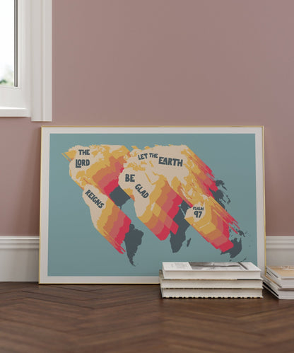 Psalm 97 poster. The Lord Reigns. - The Christian Poster Company