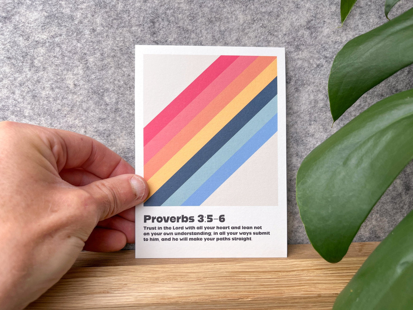 Set of Christian Postcards. Proverbs 3 verses 5 to 6. Trust in the Lord with all your heart and lean not on your own understanding. - The Christian Poster Company